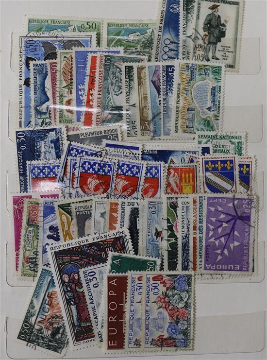 A box of World and Commonwealth stamps